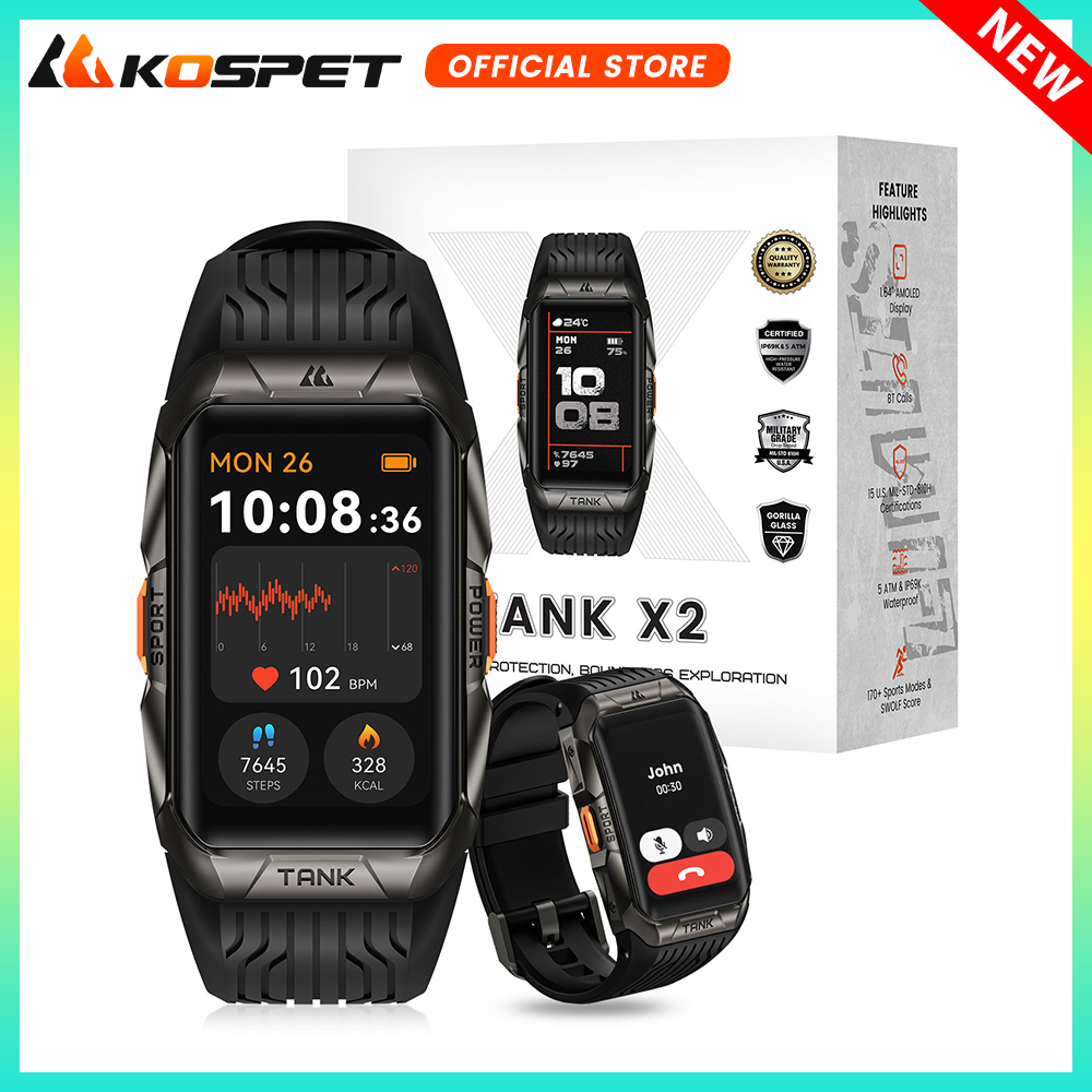 Smartwatch X2 - KOSPET TANK X2 Erkekler İçin Akıllı