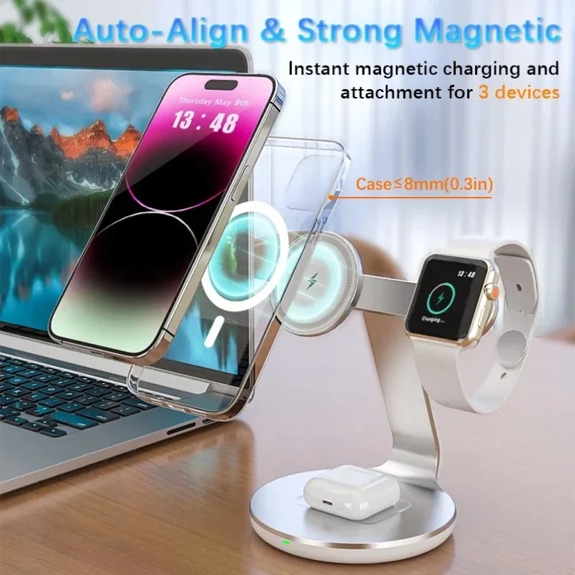 3'ü 1 Arada Kablosuz Şarj Stan - Watch Charger Cable incelemesi ve fiyatı